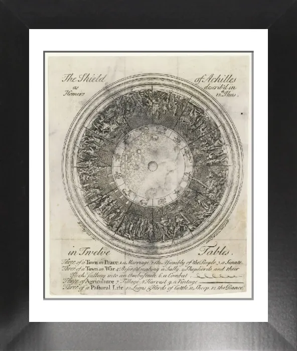 Framed Print : Achilles Shields Print: 12 Tables of Ancient Life Framed Print : Achilles Shields Print: 12 Tables of Ancient Life