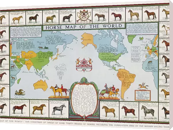 Horse Map of World 1936