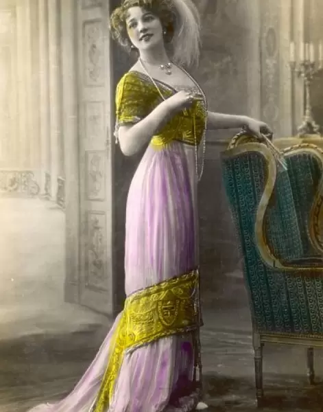 Pink & Gold Gown C. 1911