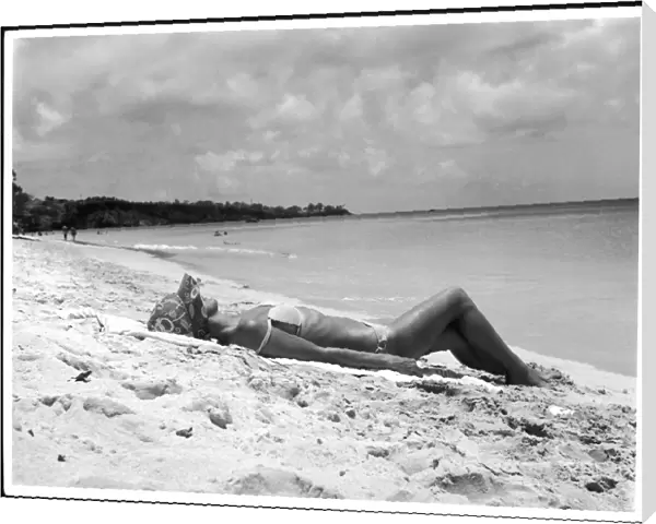 Sunbathing on Sand