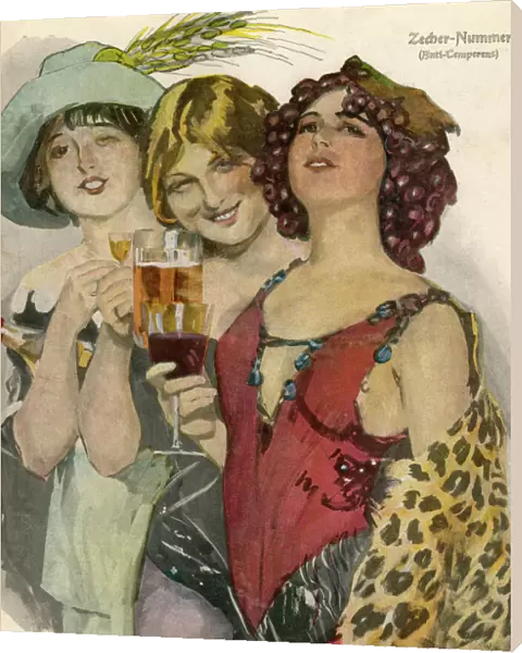 Three Women Drinking
