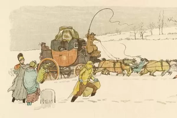 Stagecoach in Snow