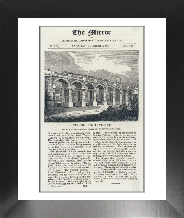 Framed Print : Wharncliffe Viaduct Print, Hanwell, Middlesex Framed Print : Wharncliffe Viaduct Print, Hanwell, Middlesex