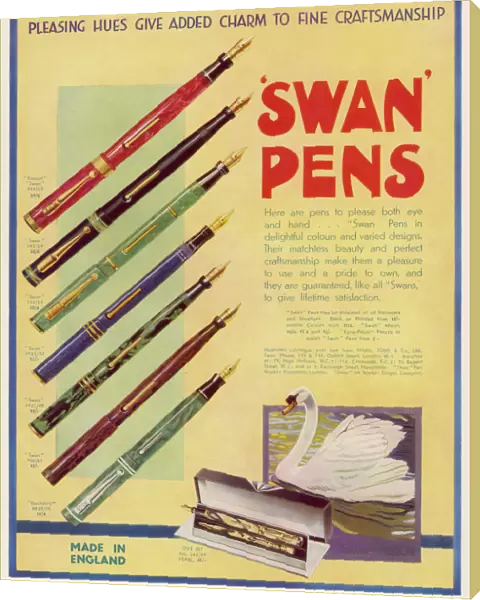 Swan Fountain Pens 1932