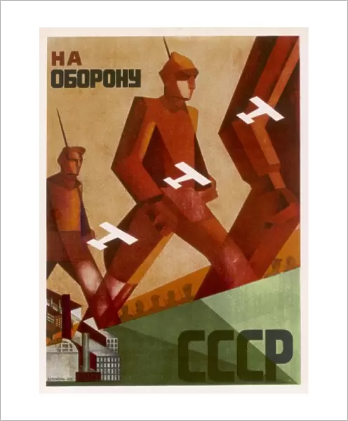 Poster; Defence of Ussr