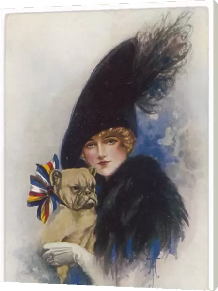 Girl with Bulldog  /  1914