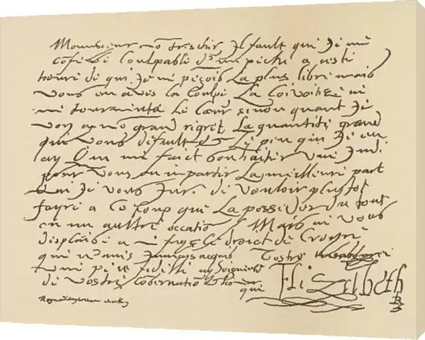 Elizabeth I  /  Letter Henri