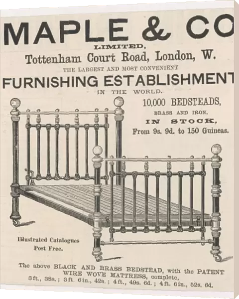 Maple Brass Bedstead