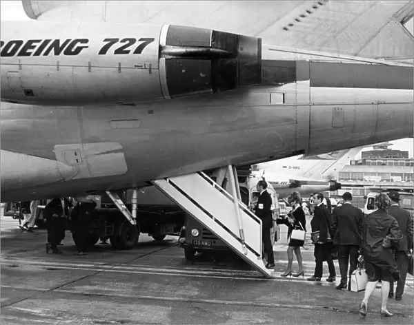Boarding a Boeing 747