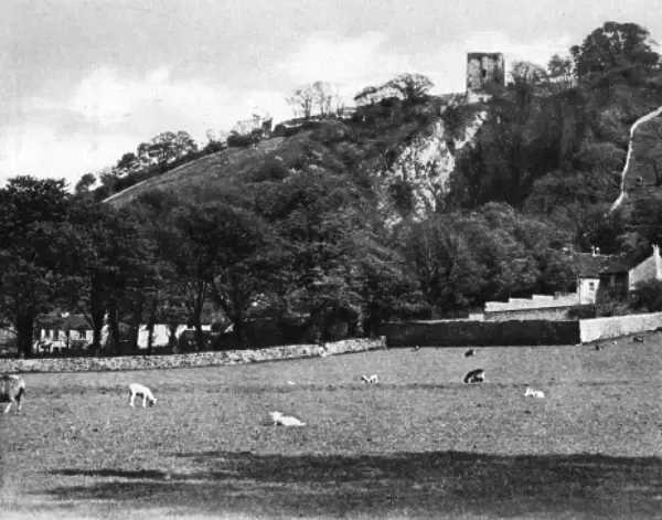 View of Peveril Castle at Castleton, Derbyshire