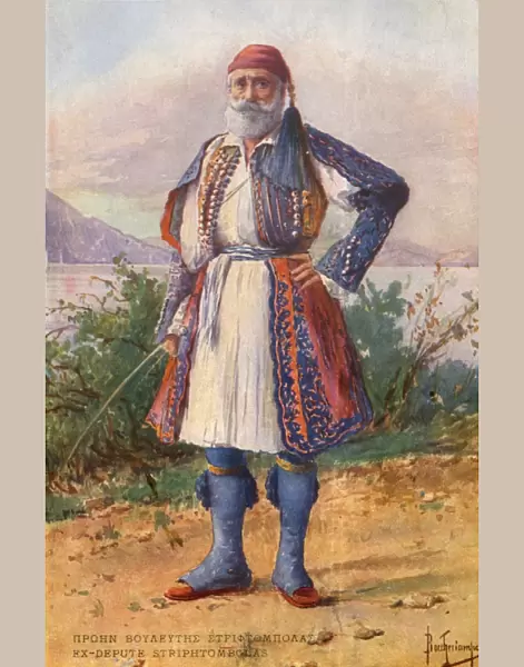 Greek man in traditional attire