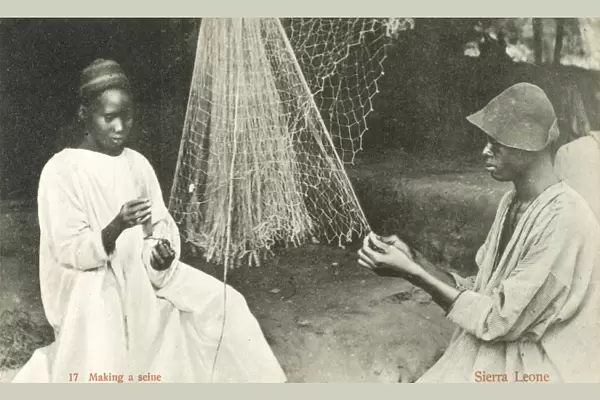 Sierra Leone - Making a Seine net