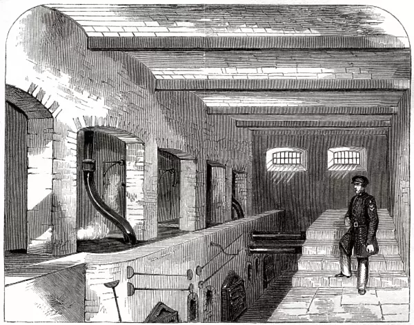 Steam heating at Holloway Prison