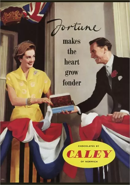 Fortune chocolates advertisement, 1953