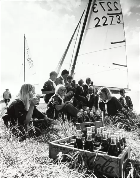 Swedish scouts take a break from sailing