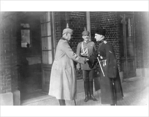 Hindenburg, Kruber and Hetman of Ukraine in Belgium