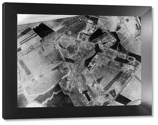 Aerial photograph of rural area, WW1