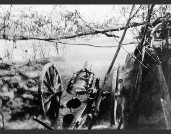 British 5 inch Howitzer, Richebourg, France, WW1