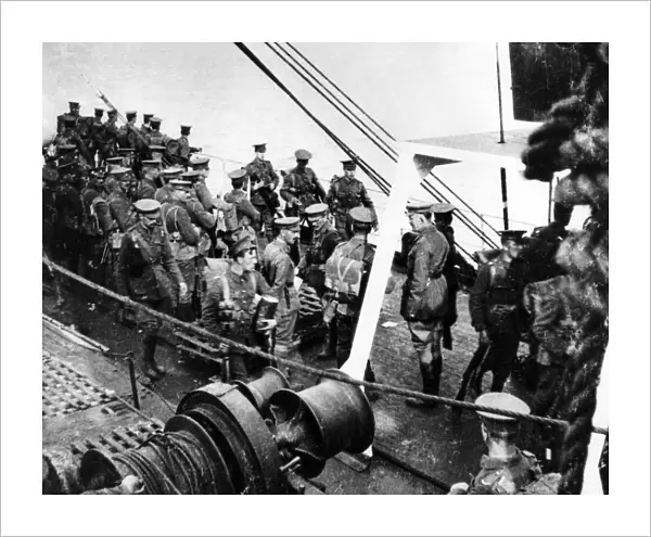 Scots Guards on board SS Lake Michigan, WW1