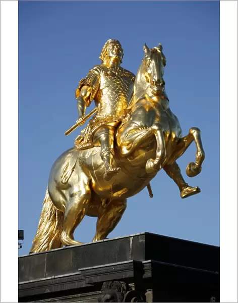 Goldener Reiter statue in Dresden, Germany