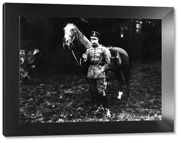 Crown Prince Wilhelm of Prussia with his horse
