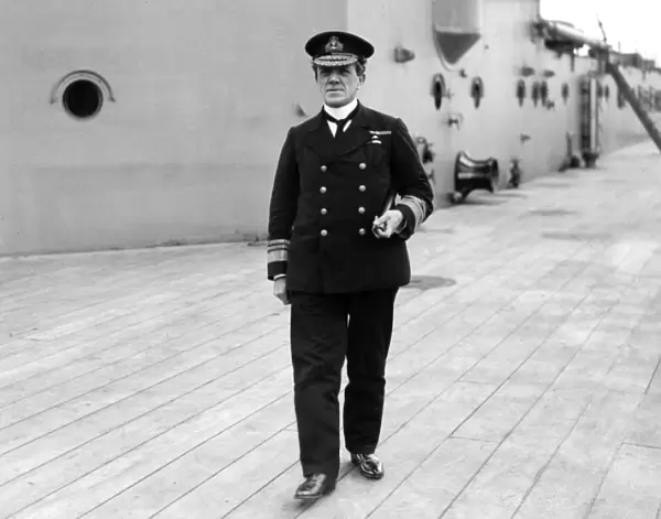 Admiral Sturdee on the quarterdeck - HMS Hercules