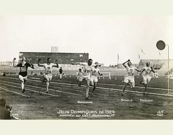 Harold Abrahams wins 100m - 1924 Olympics
