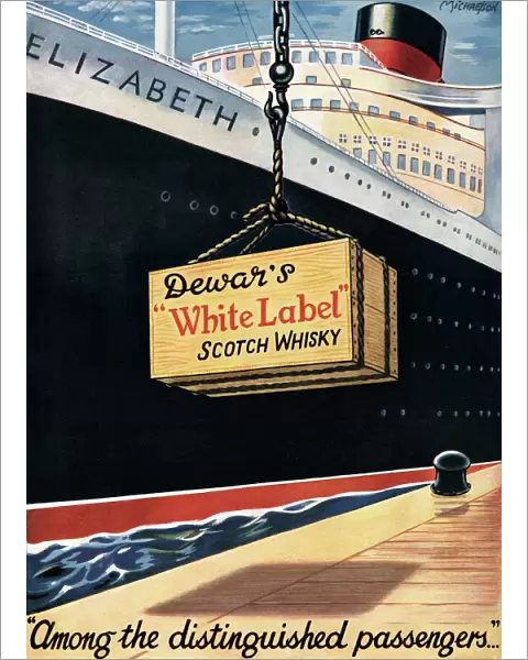 Dewars White Label Whisky shipping ad