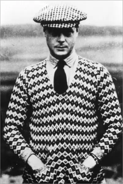 Edward VIII, as Prince of Wales, in golfing attire