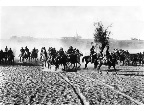 Mounted troops near Upington, South Africa, WW1