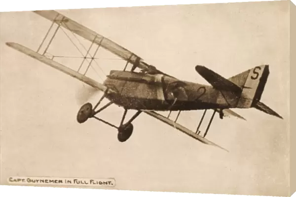 Lieutenant Guynemer, French military aviator, in flight