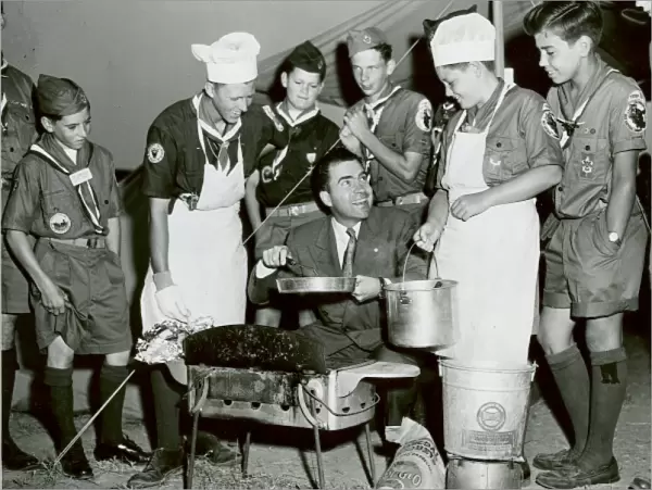 President Nixon with Boy Scouts