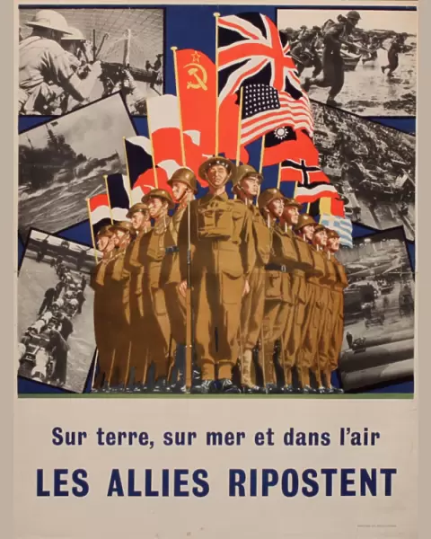 French wartime poster, The Allies Respond
