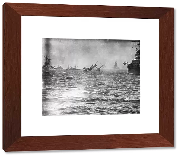 HMS Campania, British aircraft carrier, sinking, WW1