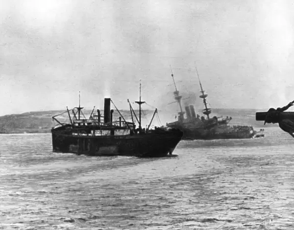 HMS Majestic, British battleship, sinking, WW1
