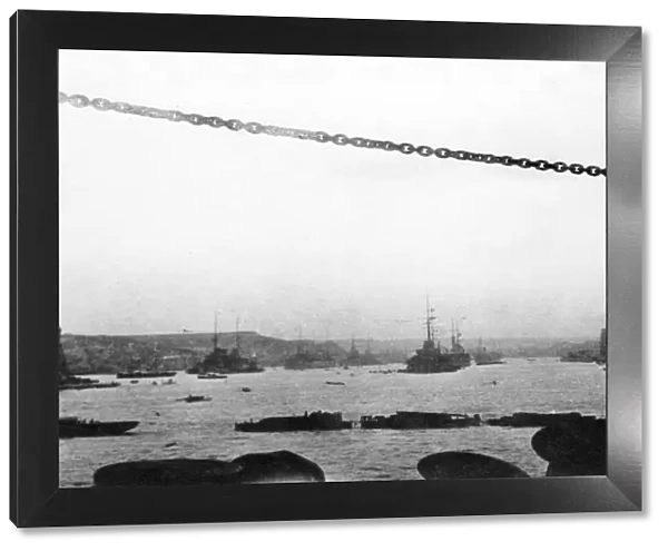 Ships in the harbour at Valletta, Malta, WW1