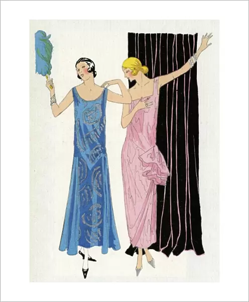 Two women in evening dresses by Paul Poiret