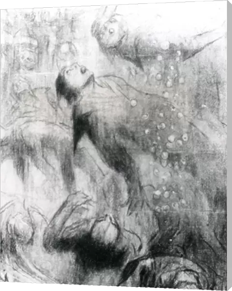 Illustration, The Sea Mine, WW1