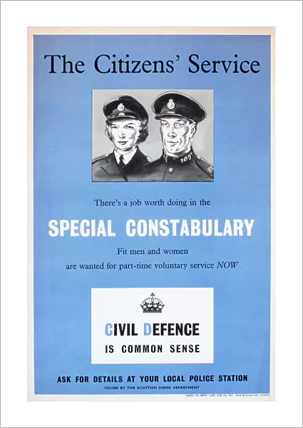 Poster advertising the Special Constabulary