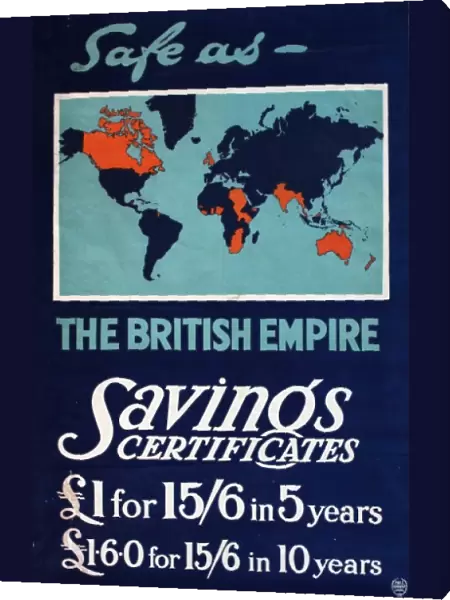 Wartime poster advertising Savings Certificates