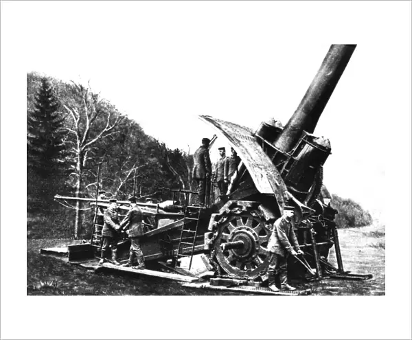 German 42cm Big Bertha howitzer, Western Front, WW1