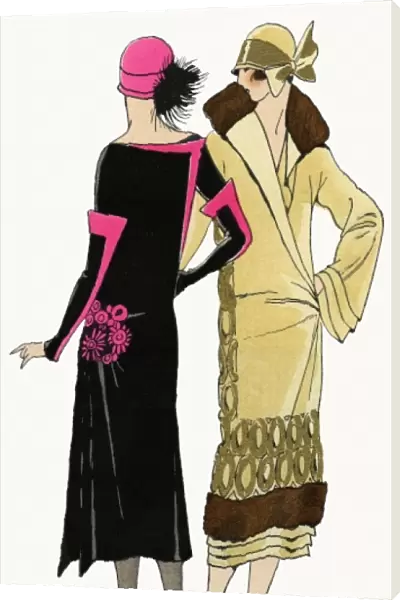Two ladies in outfits by Paul Poiret and Beer