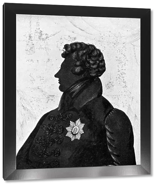 Silhouette portrait of King George IV