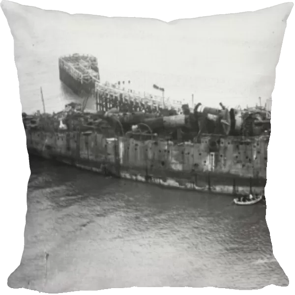 HMS Vindictive at Ostend, Belgium, WW1