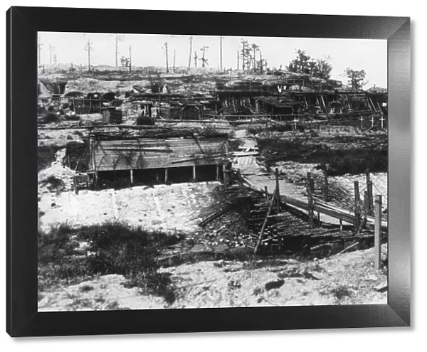 Dugouts, bridge and burial area, WW1