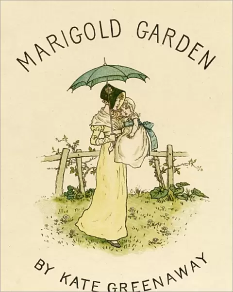 Frontispiece, Marigold Garden by Kate Greenaway