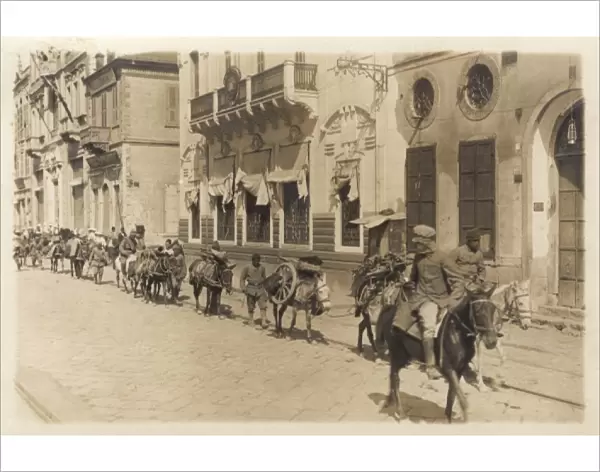 Izmir, Turkey - Turkish Troops riding through the town