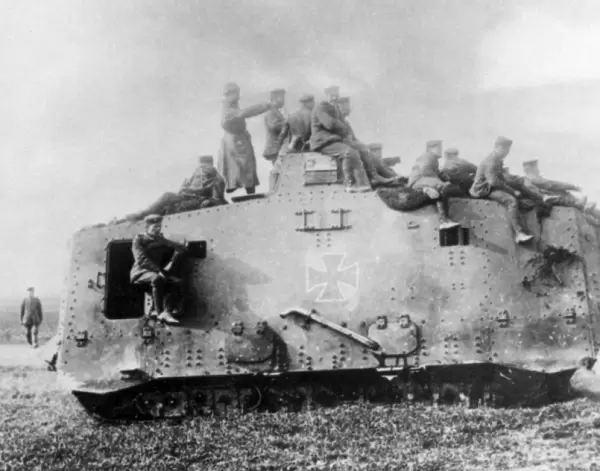 German tank on Western Front, WW1