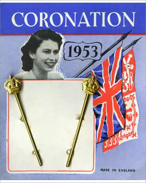 Coronation hair clips, 1953