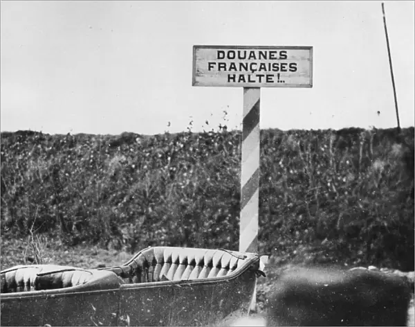 French customs sign, Western Front, WW1